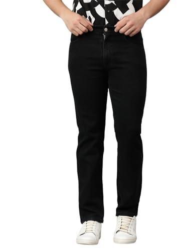 kotty men's regular mid rise black jeans