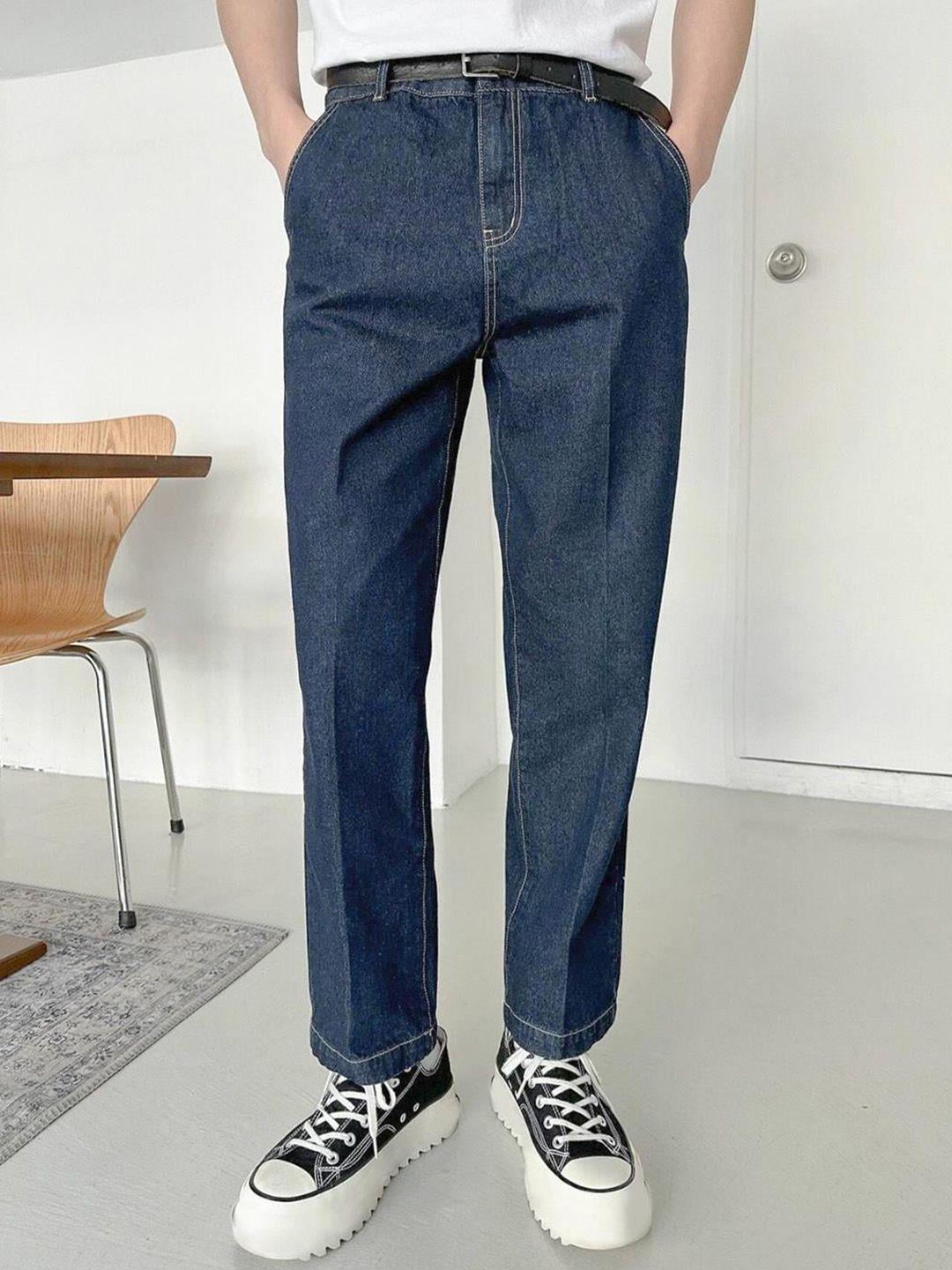 kotty men slim fit low-rise clean look stretchable cotton jeans