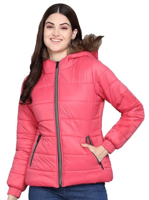 kotty pink hooded parka jacket