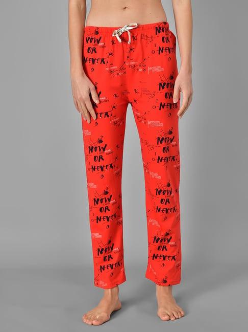 kotty red graphic print pyjamas