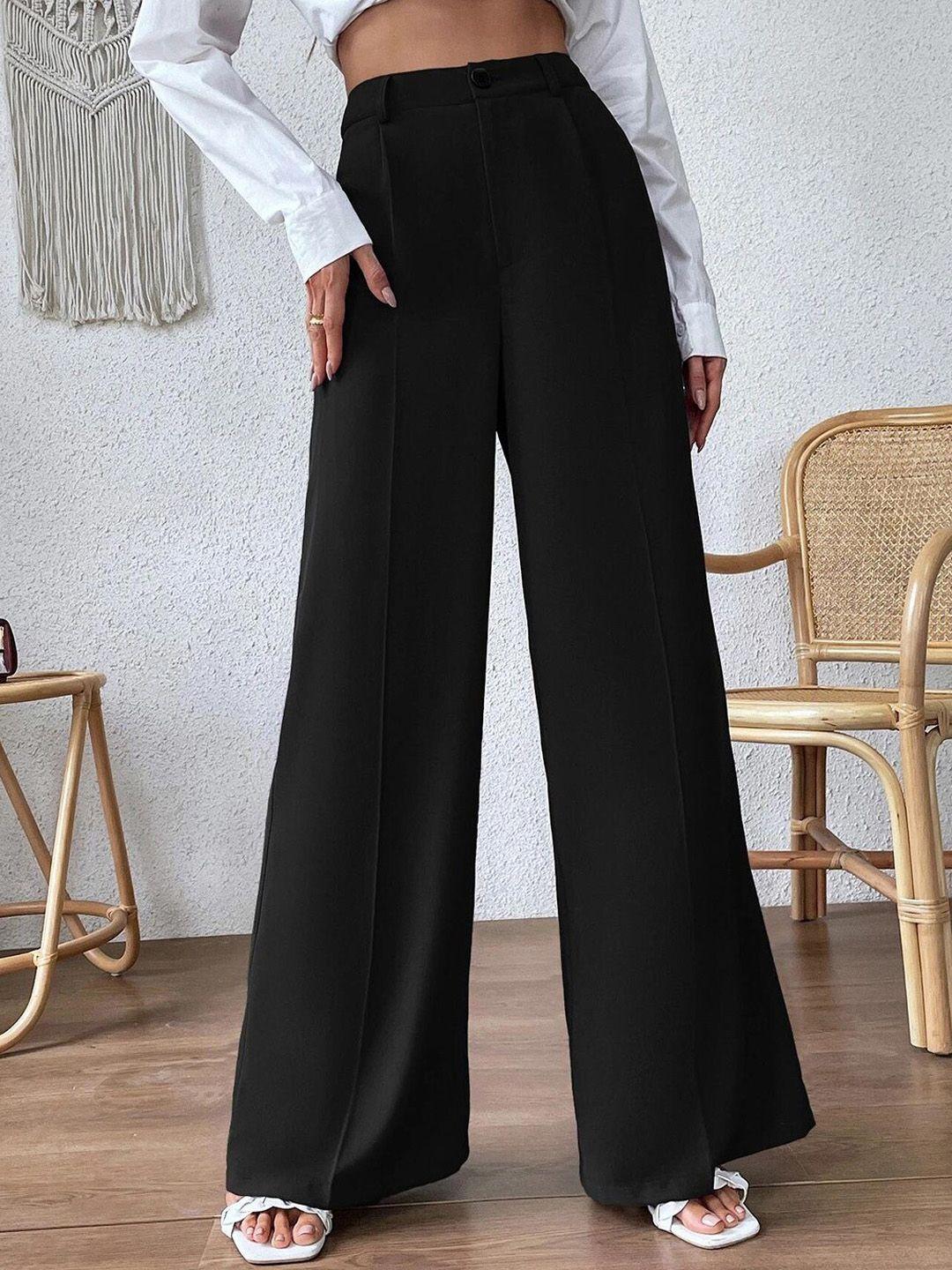 kotty women relaxed flared high-rise easy wash bootcut trousers