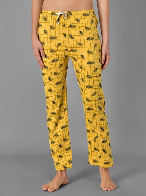 kotty yellow printed pyjamas
