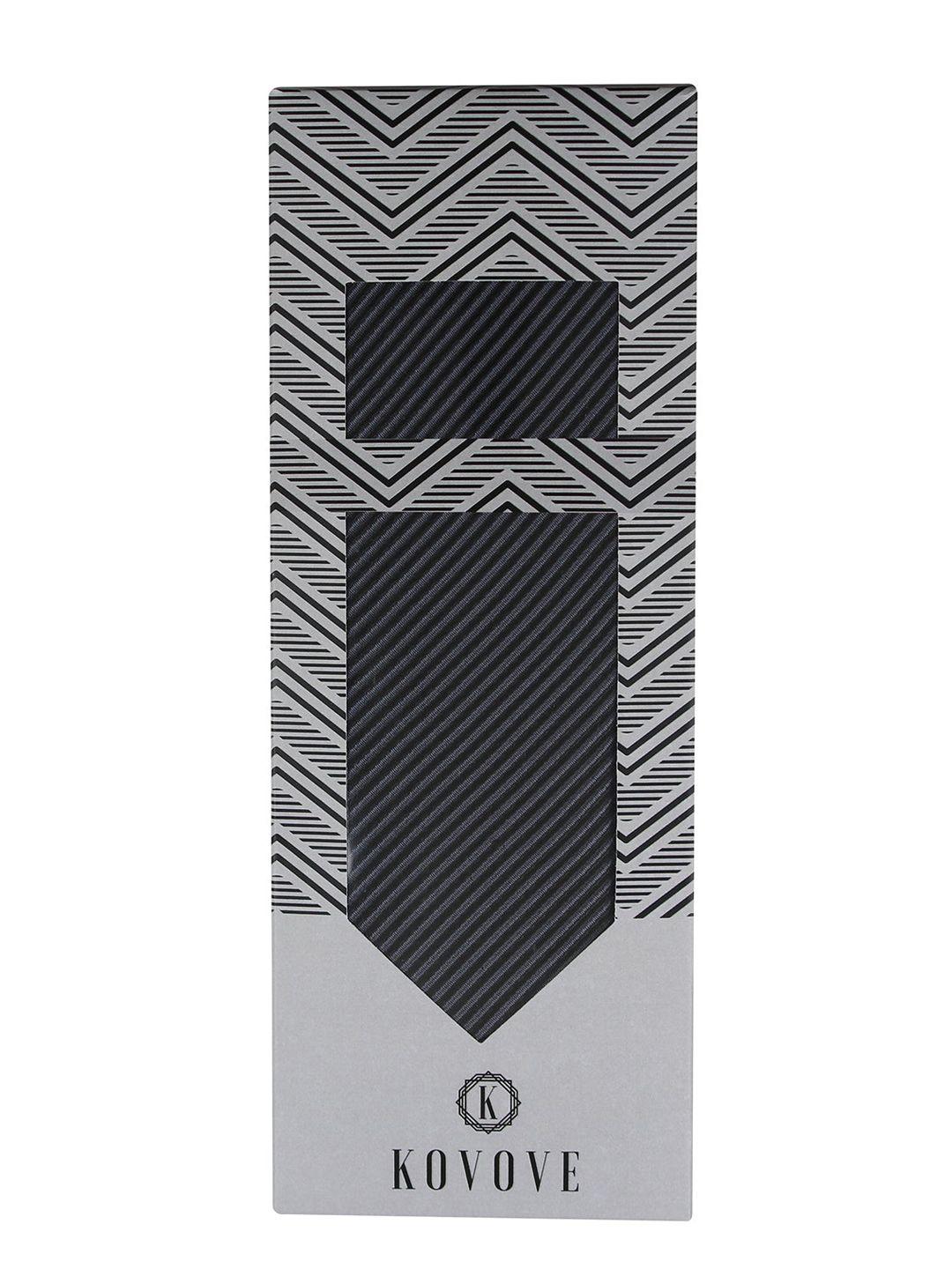 kovove black striped accessory gift set