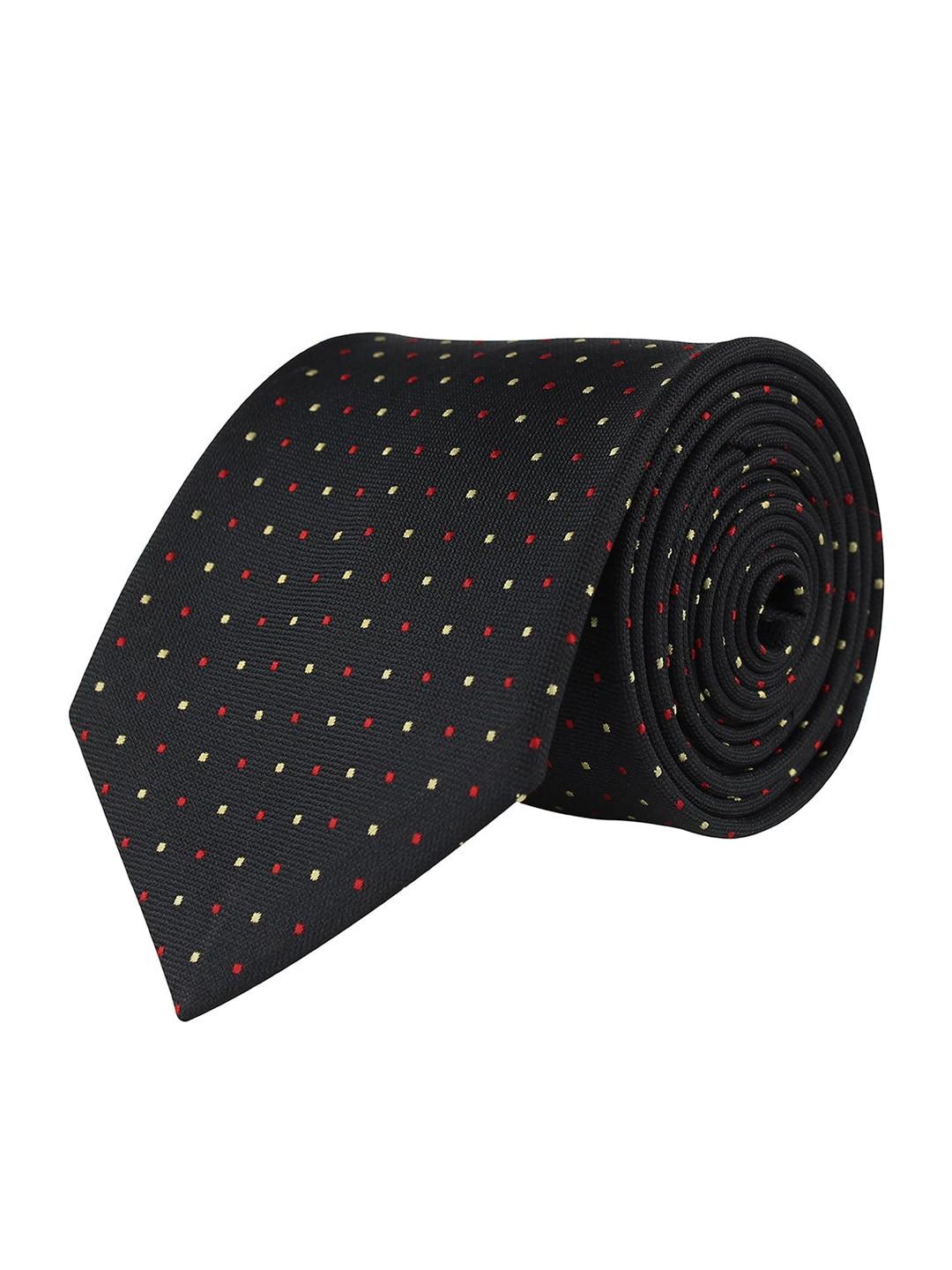 kovove men black & red printed broad tie