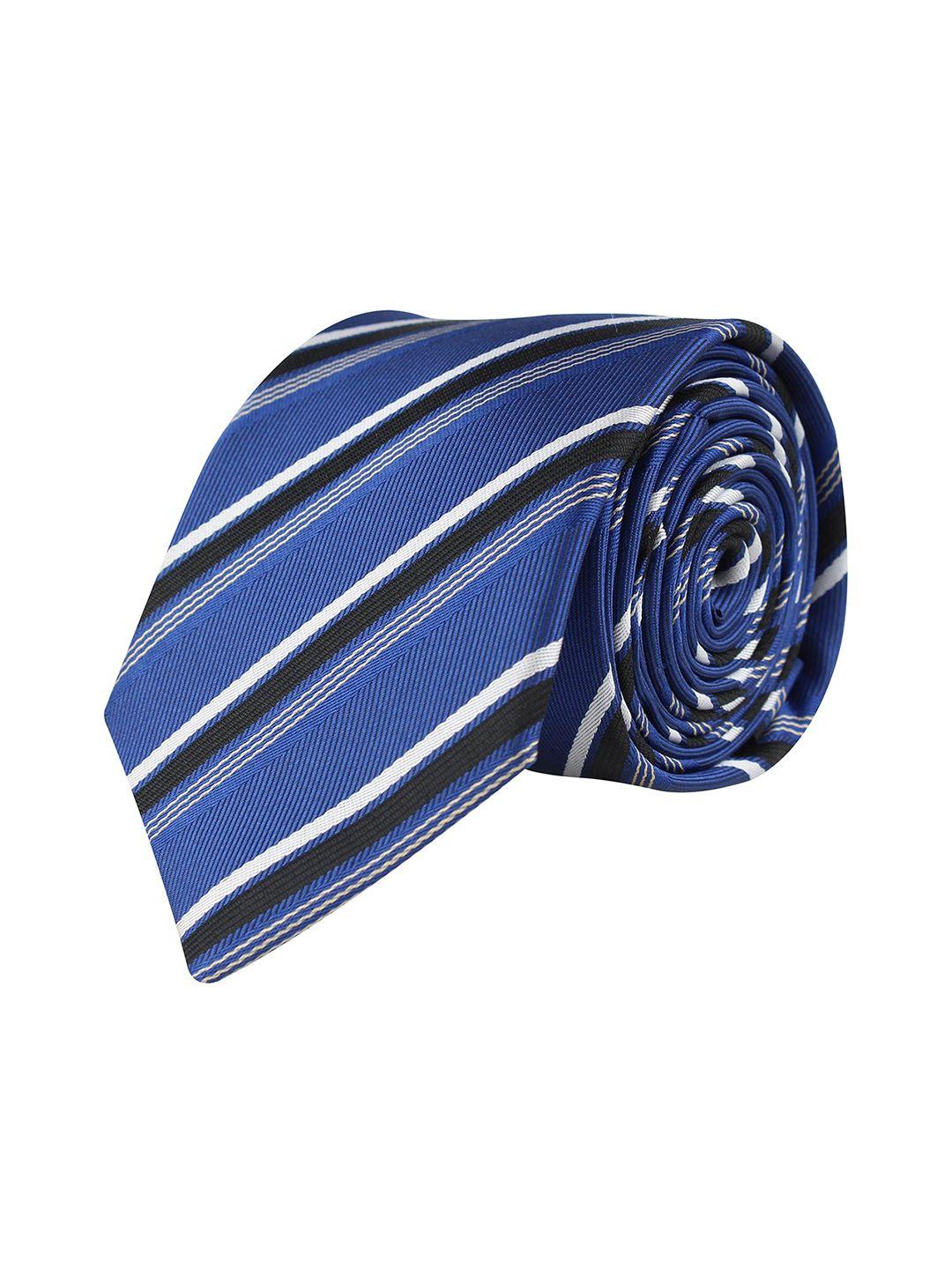 kovove men blue & black striped broad tie