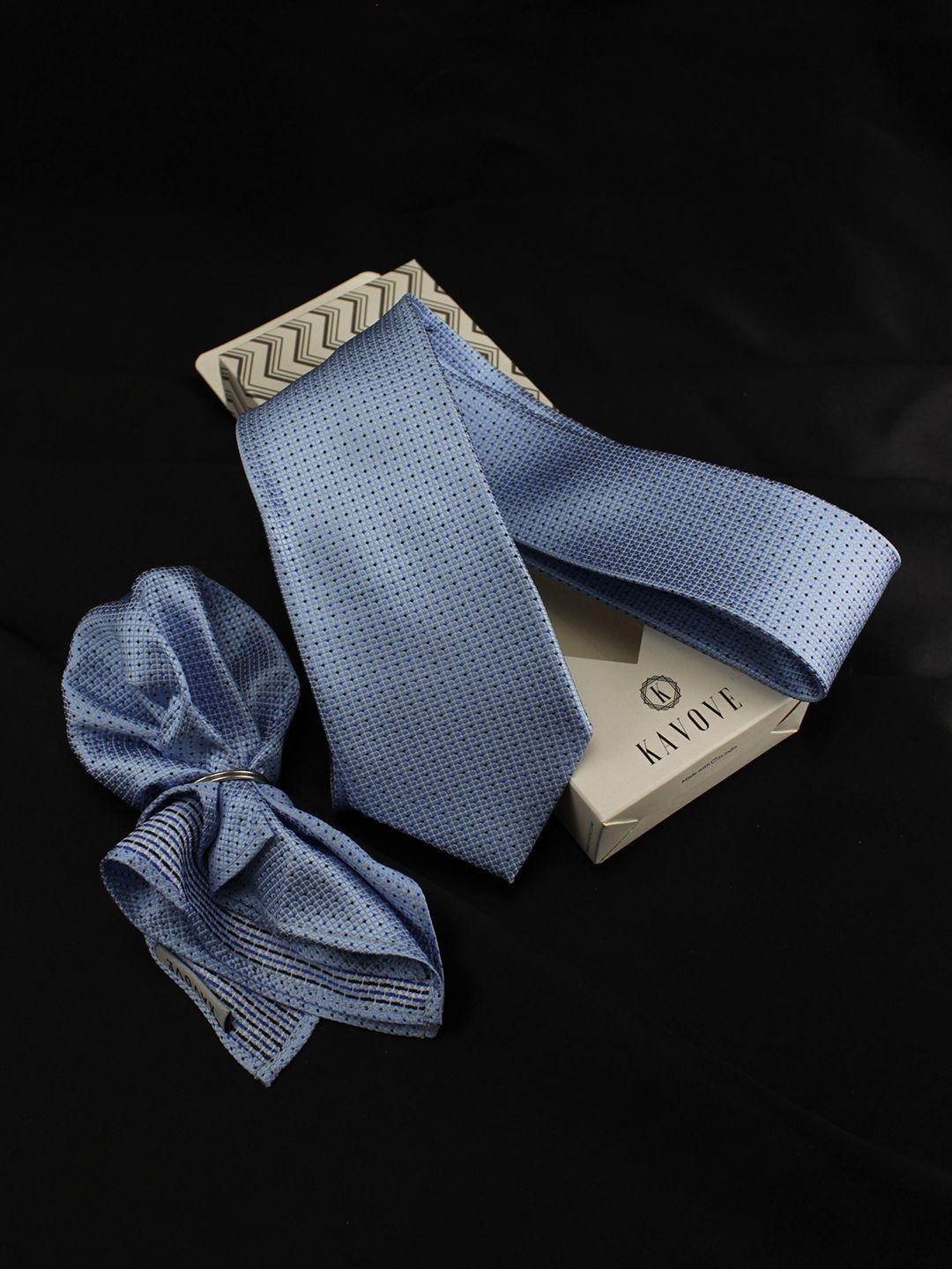 kovove men blue graceful polka dot accessory gift set