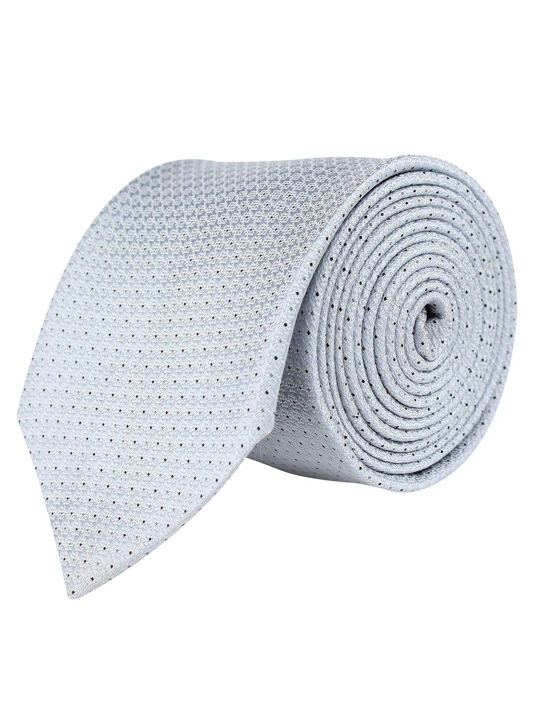 kovove men grey woven design broad neck tie
