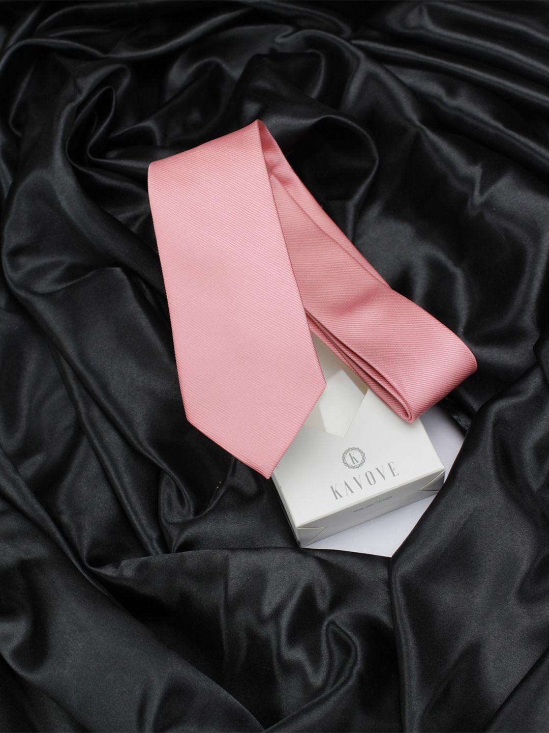 kovove men pink printed broad tie