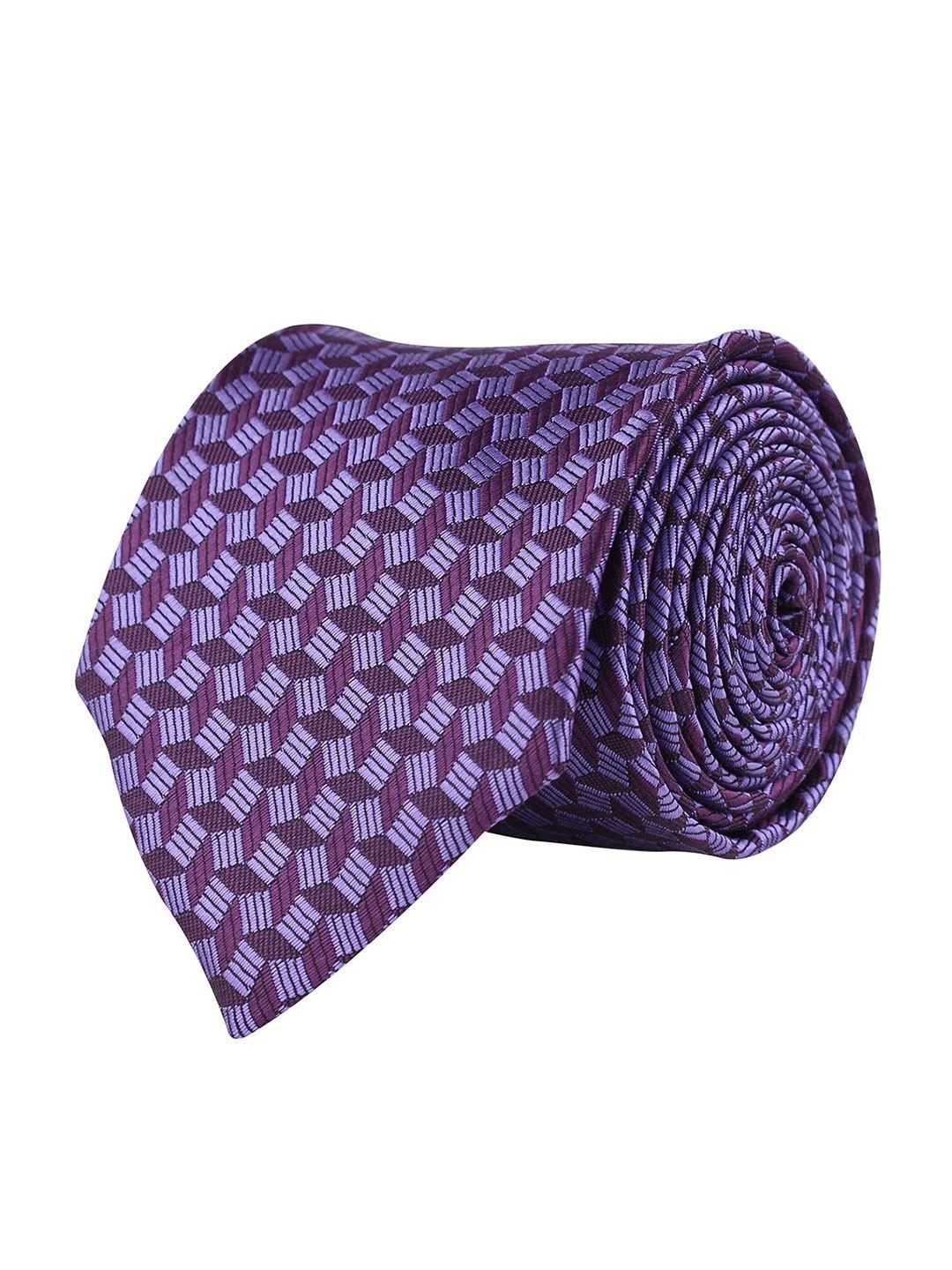 kovove men purple printed broad tie