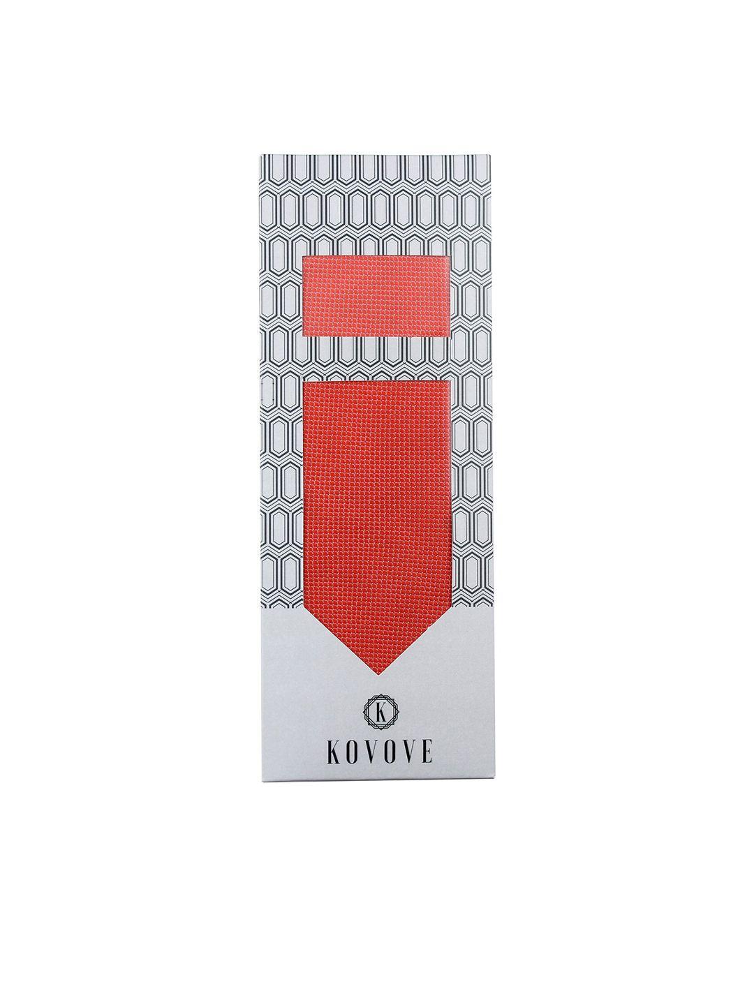 kovove men red checkered accessory gift set