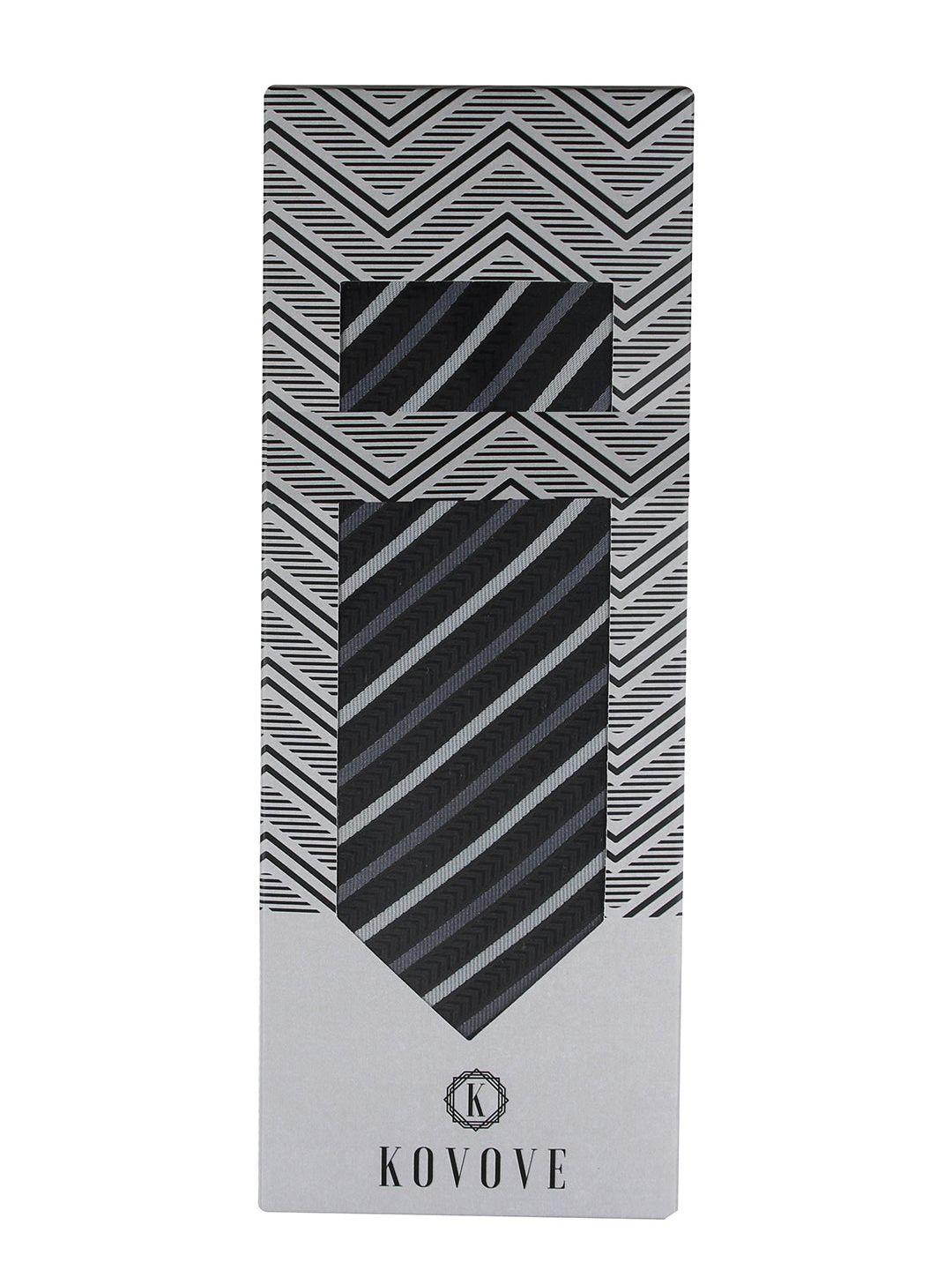 kovove the arrow men black & white striped accessory gift set