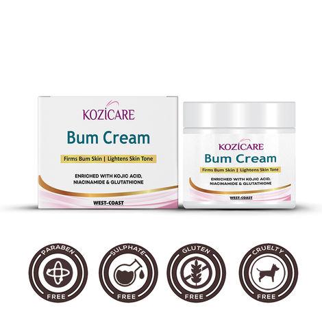 kozicare bum cream with glutathione, niacinamide& kojic acid- 50gm