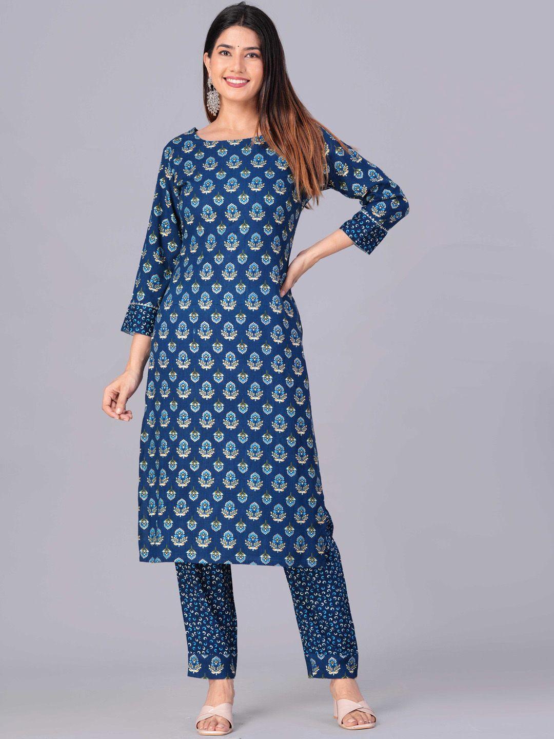 kpf floral printed kurta with trousers