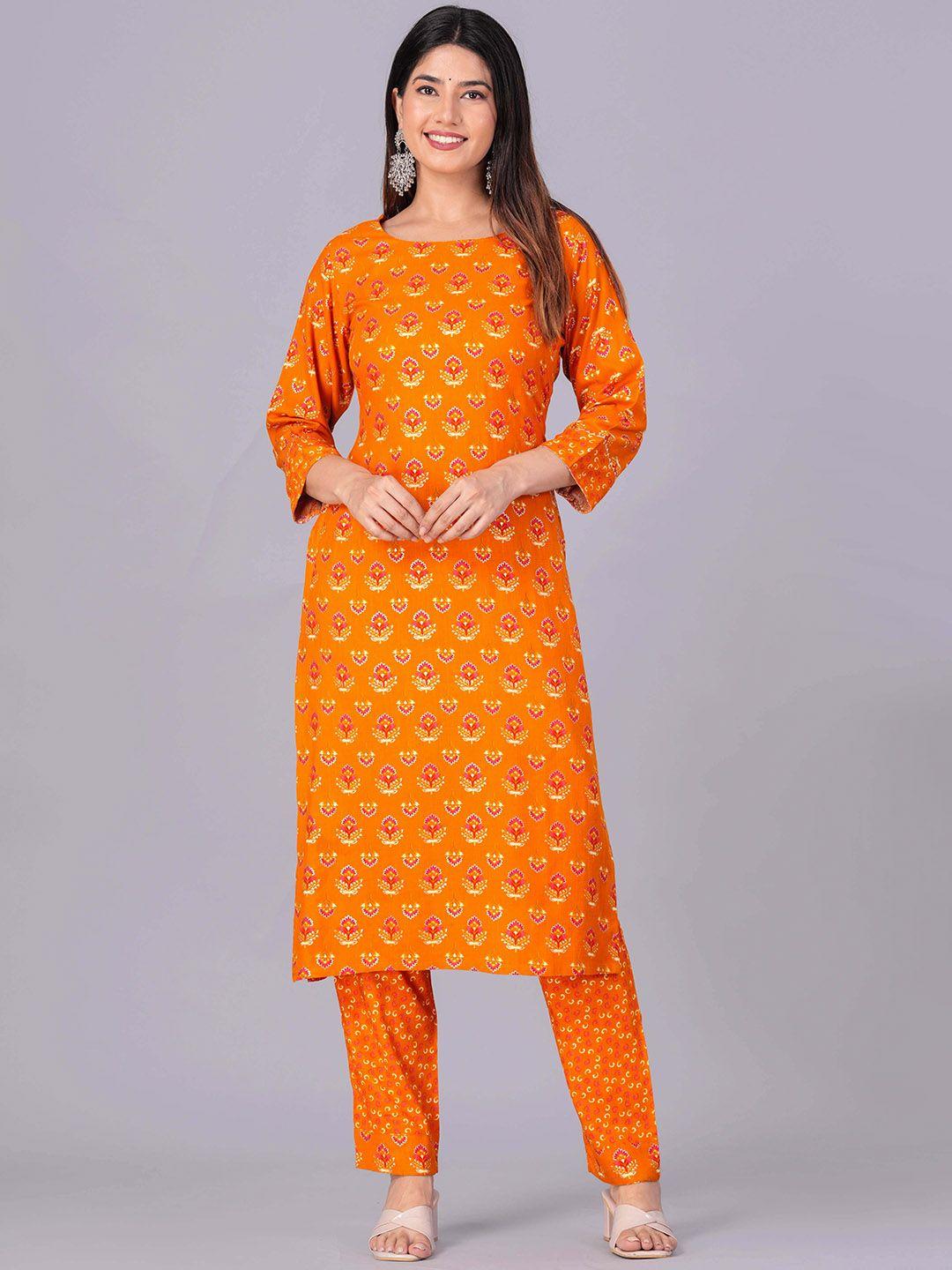 kpf floral printed kurta with trousers