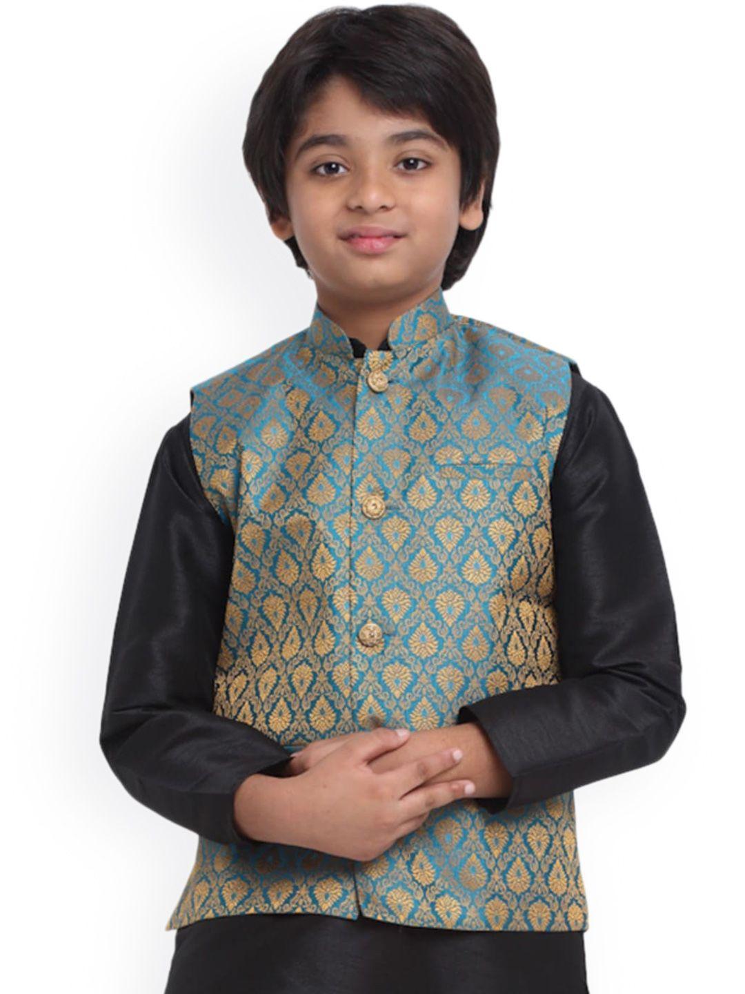 kraft india boys woven design nehru jacket