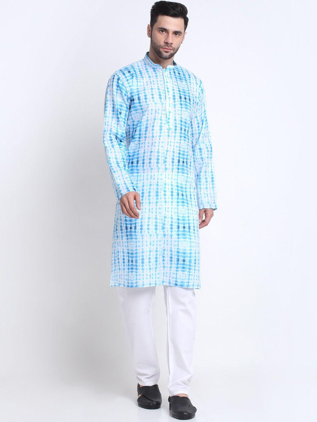 kraft india dyed pure cotton kurta with pyjamas