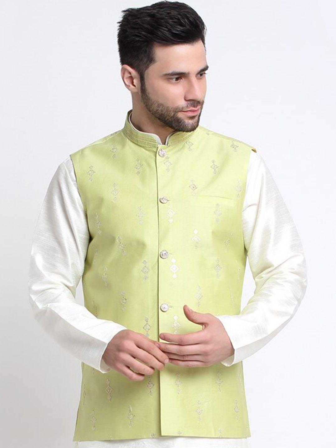kraft india embroidered mandarin collar ethnic nehru jacket