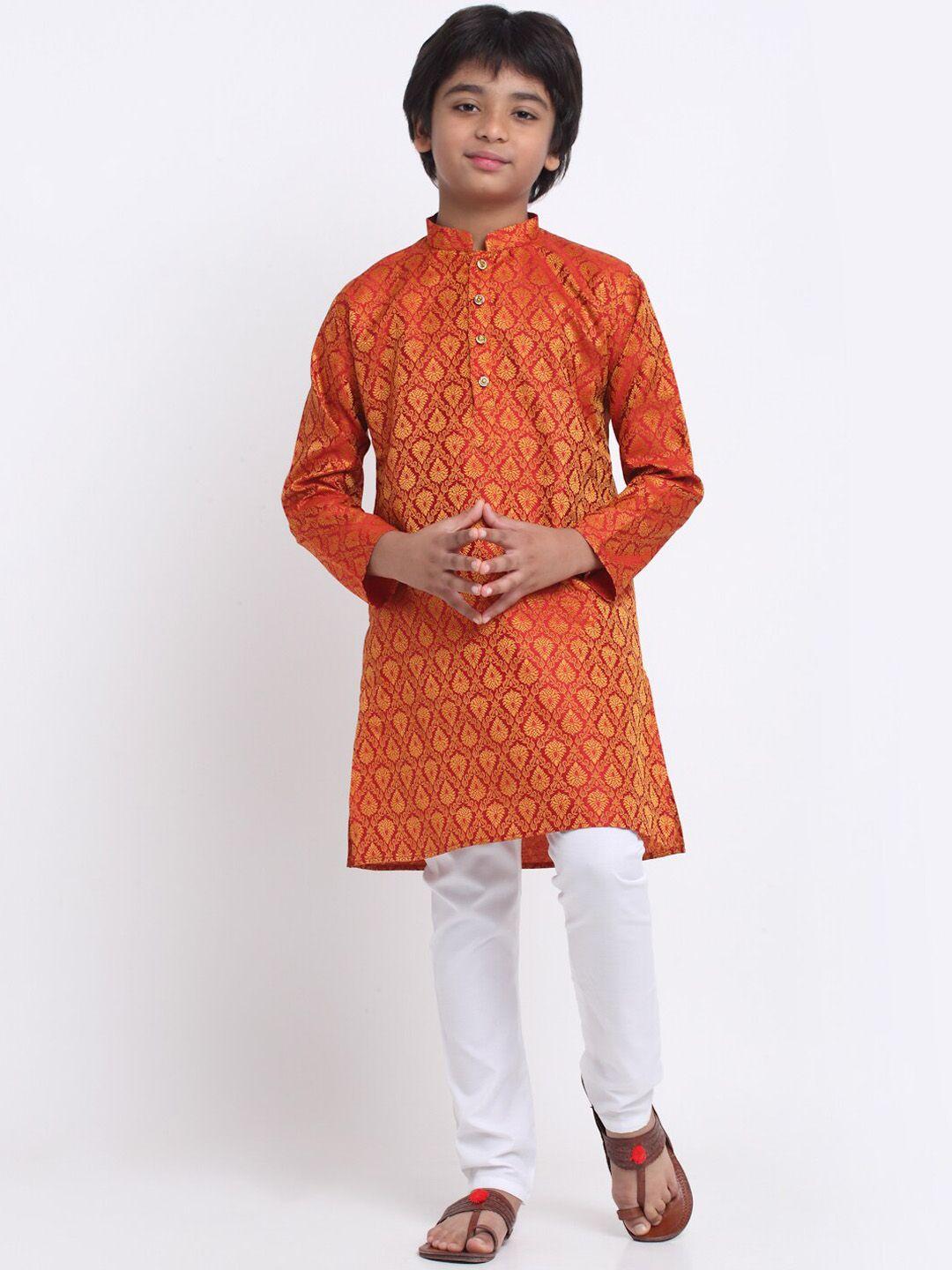 kraft india boys ethnic motifs woven design kurta