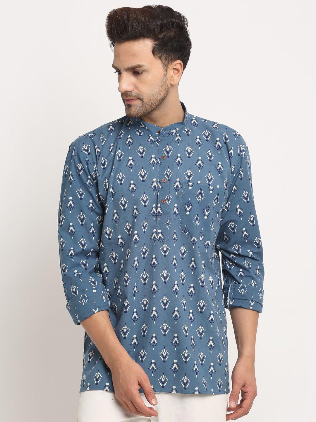 kraft india men ethnic motifs printed cotton kurta