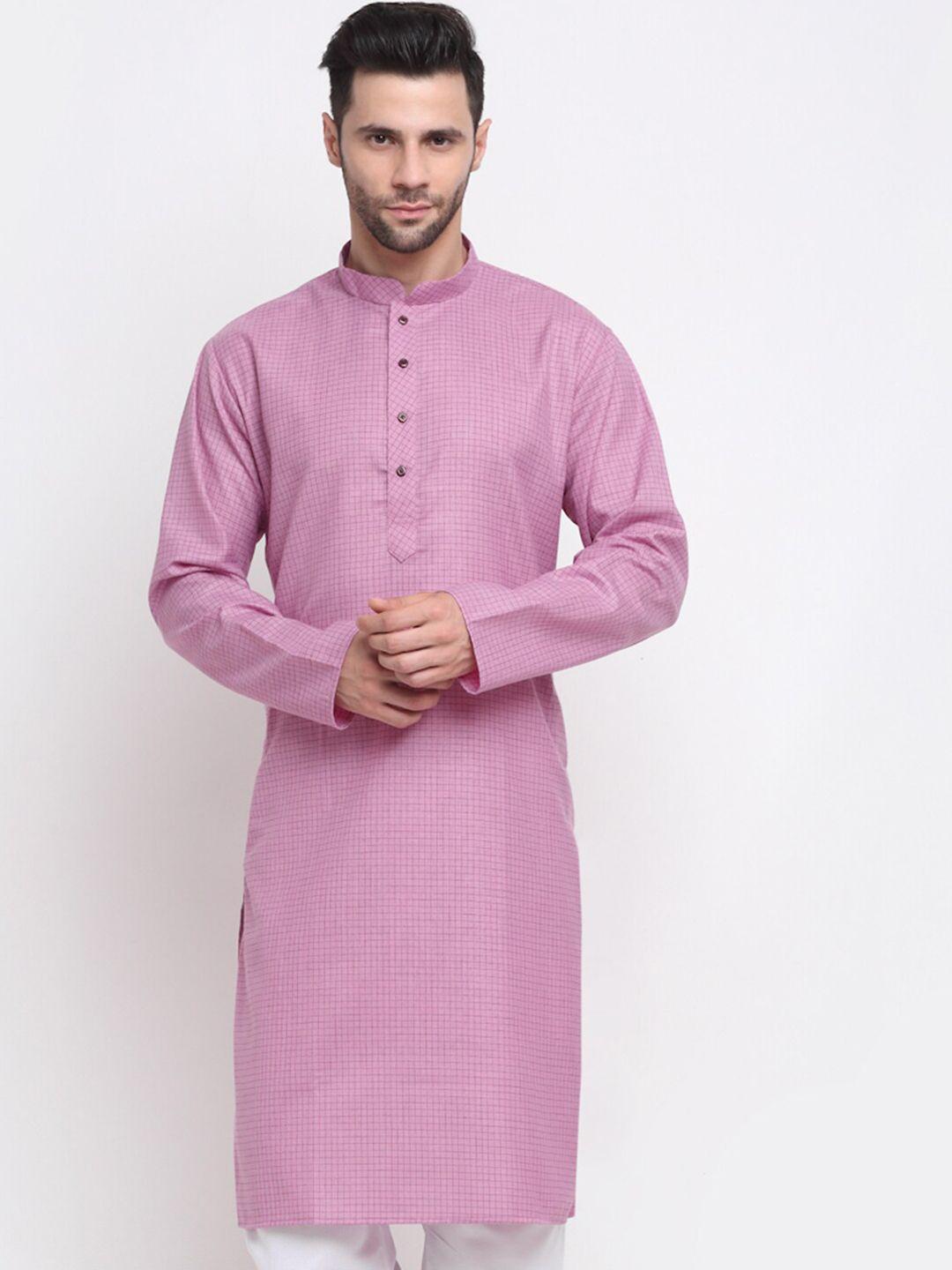 kraft india men purple cotton kurta