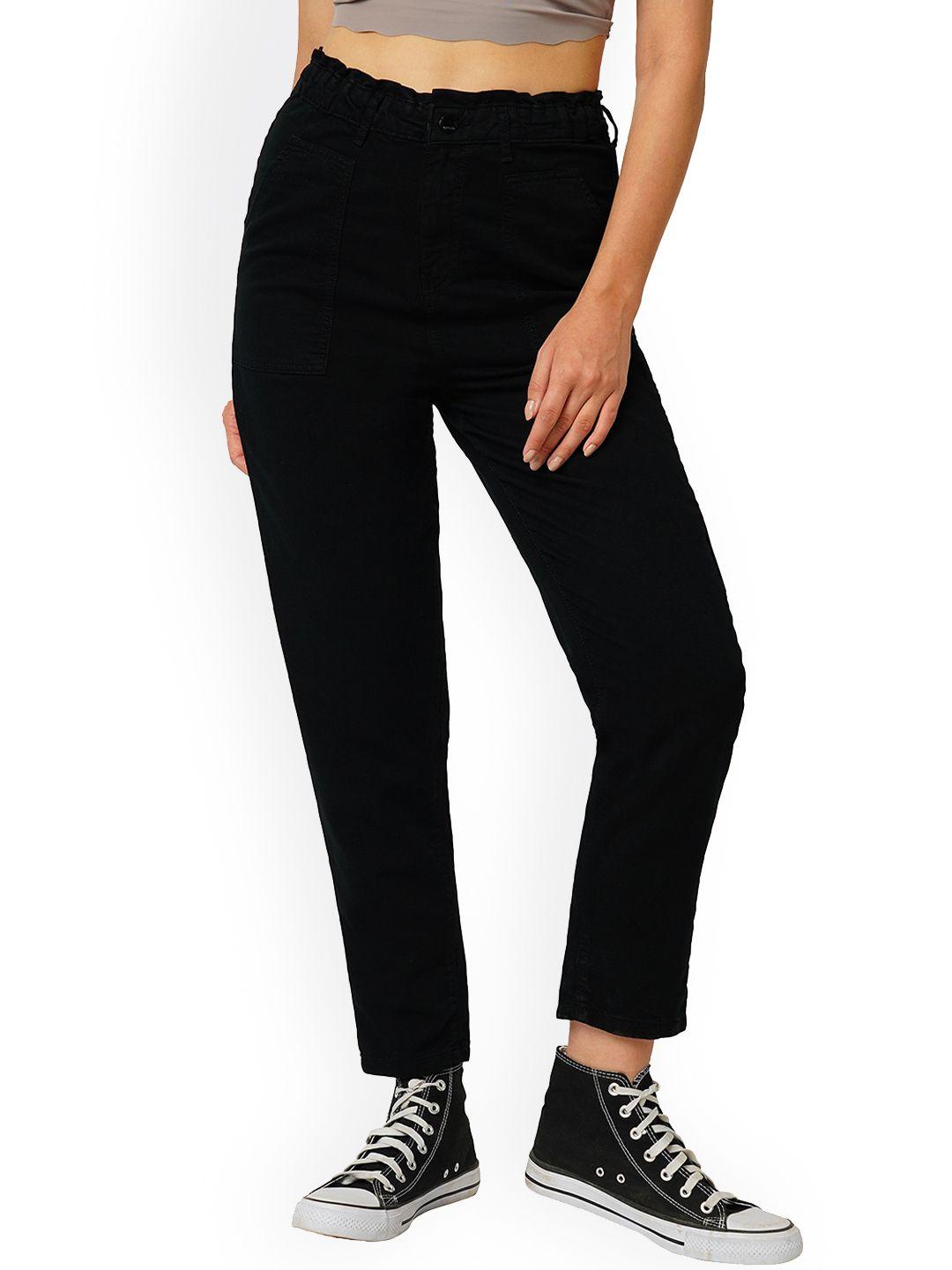 kraus jeans women relaxed fit high-rise clean look jeans