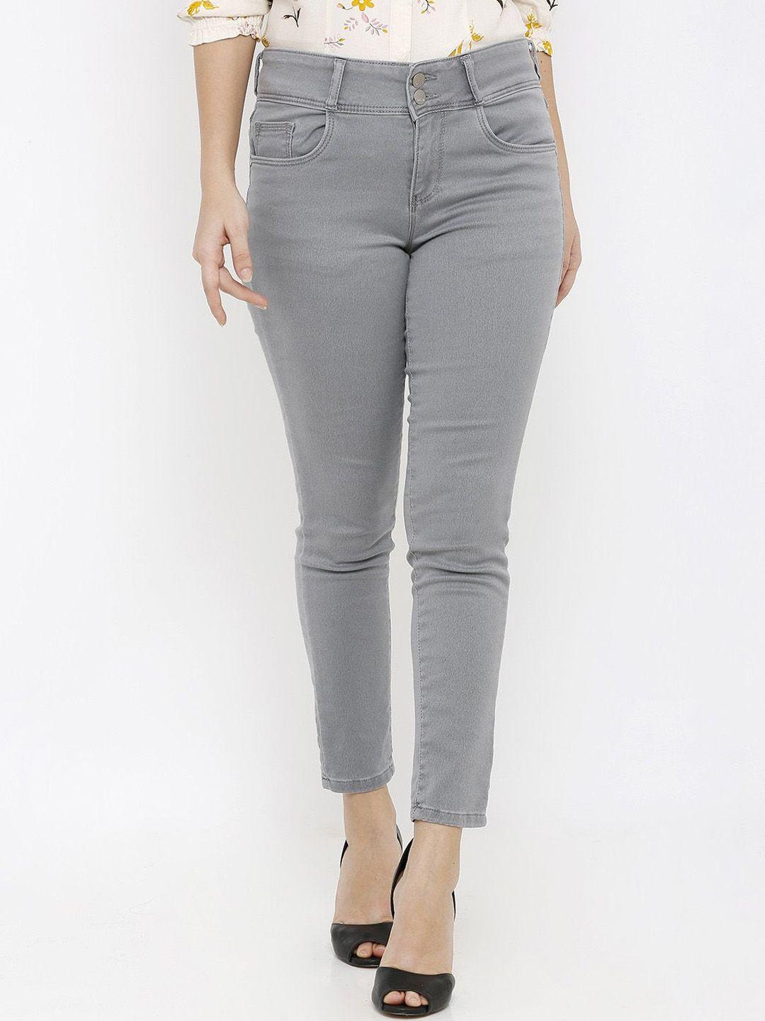 kraus jeans women grey skinny fit jeans