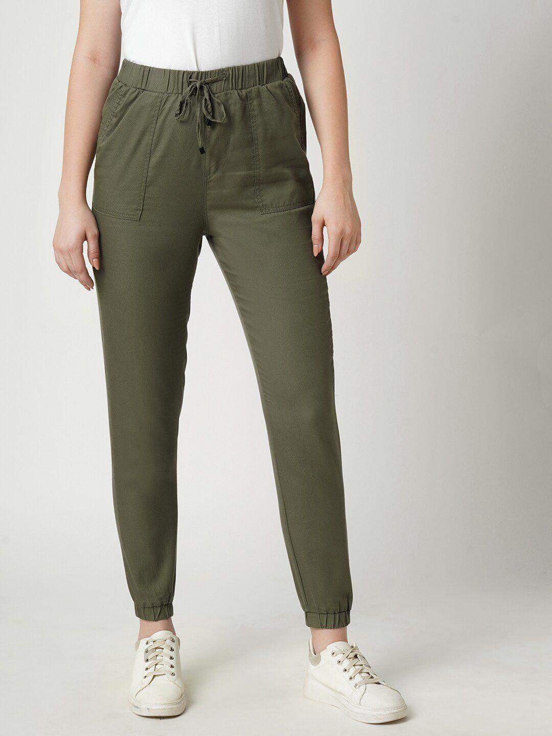 kraus jeans women olive green cotton jeggings