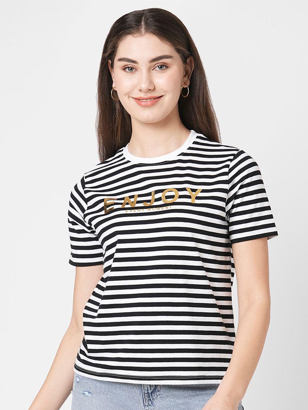 kraus jeans women striped slim fit t-shirt