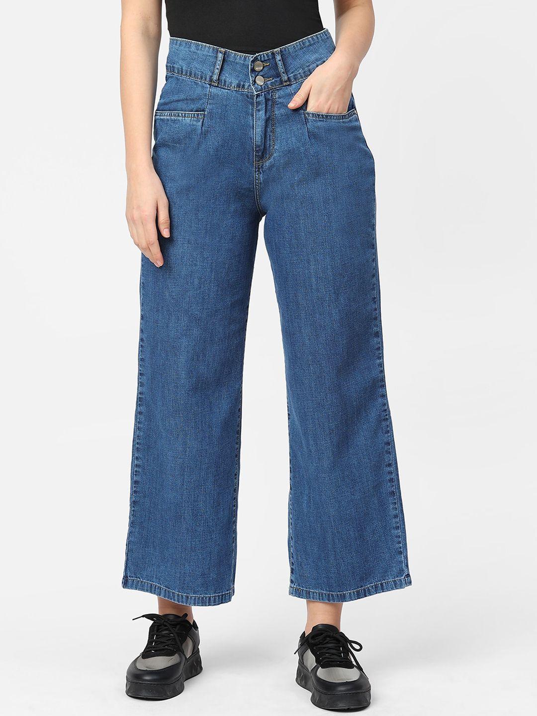 kraus jeans women wide leg high-rise jeans