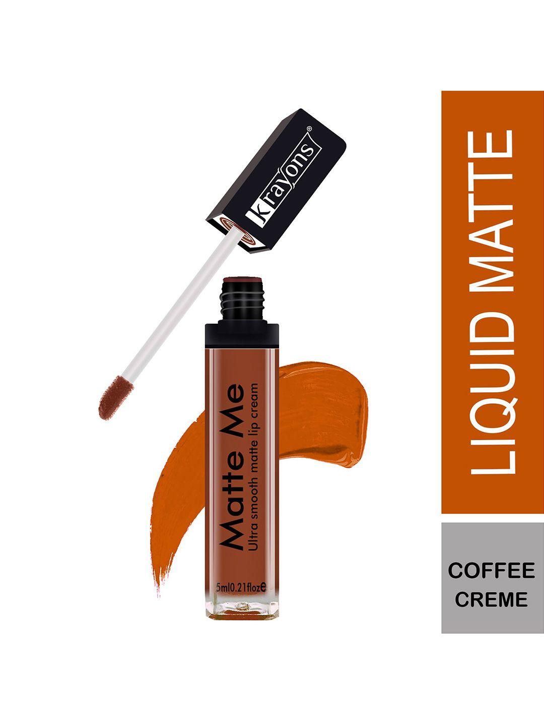 krayons matte me ultra smooth matte liquid lip color 5 ml - coffee creme