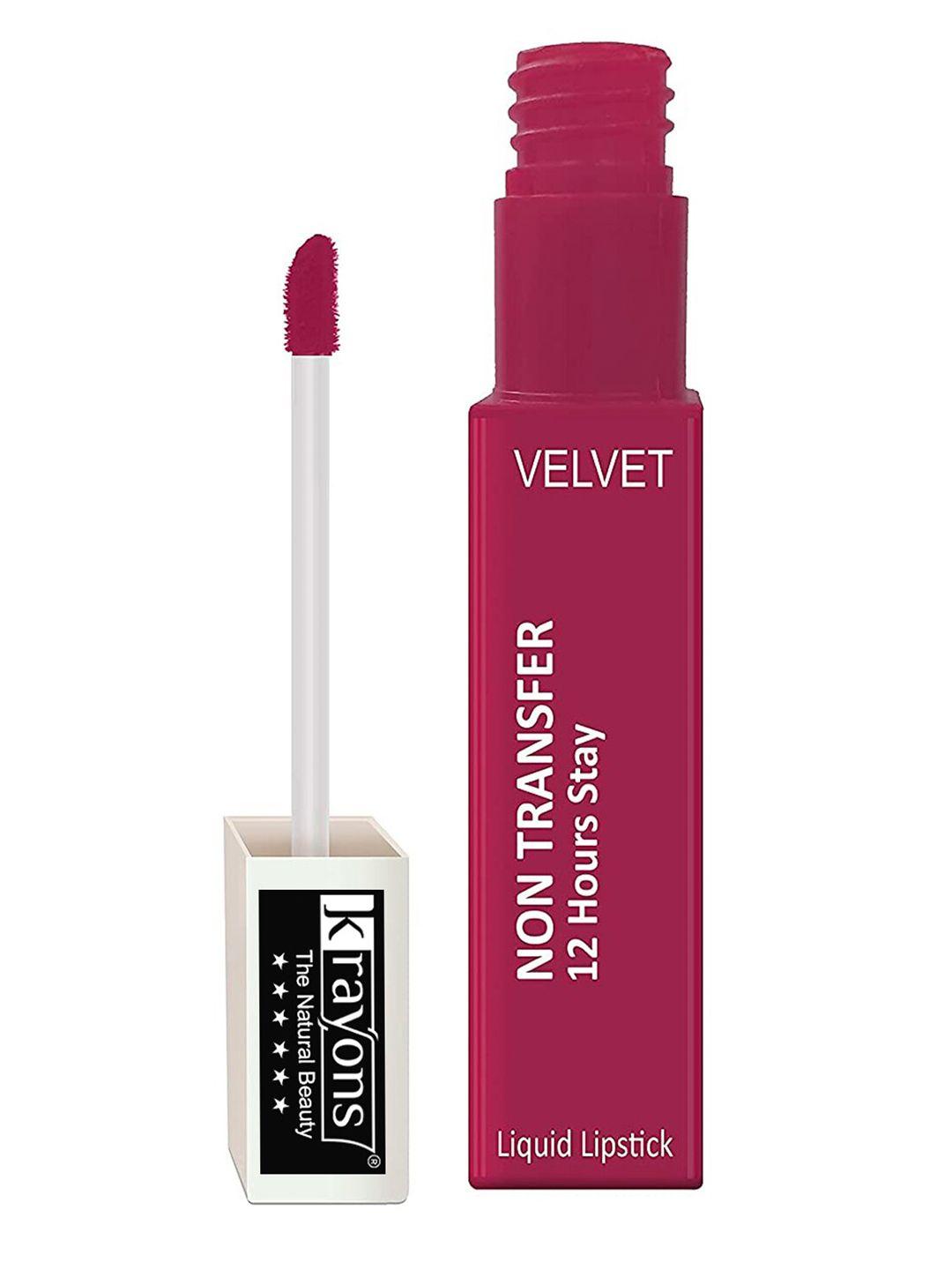 krayons power stay nontransfer 12hrs stay   matte liquid lipstick,pink glam 4ml