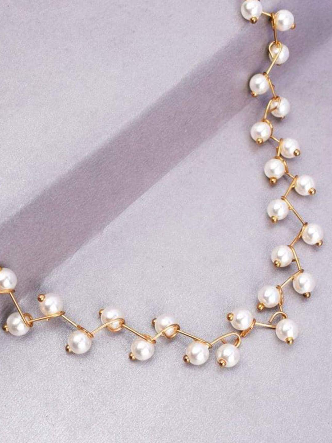 krelin gold-plated artificial beads choker necklace