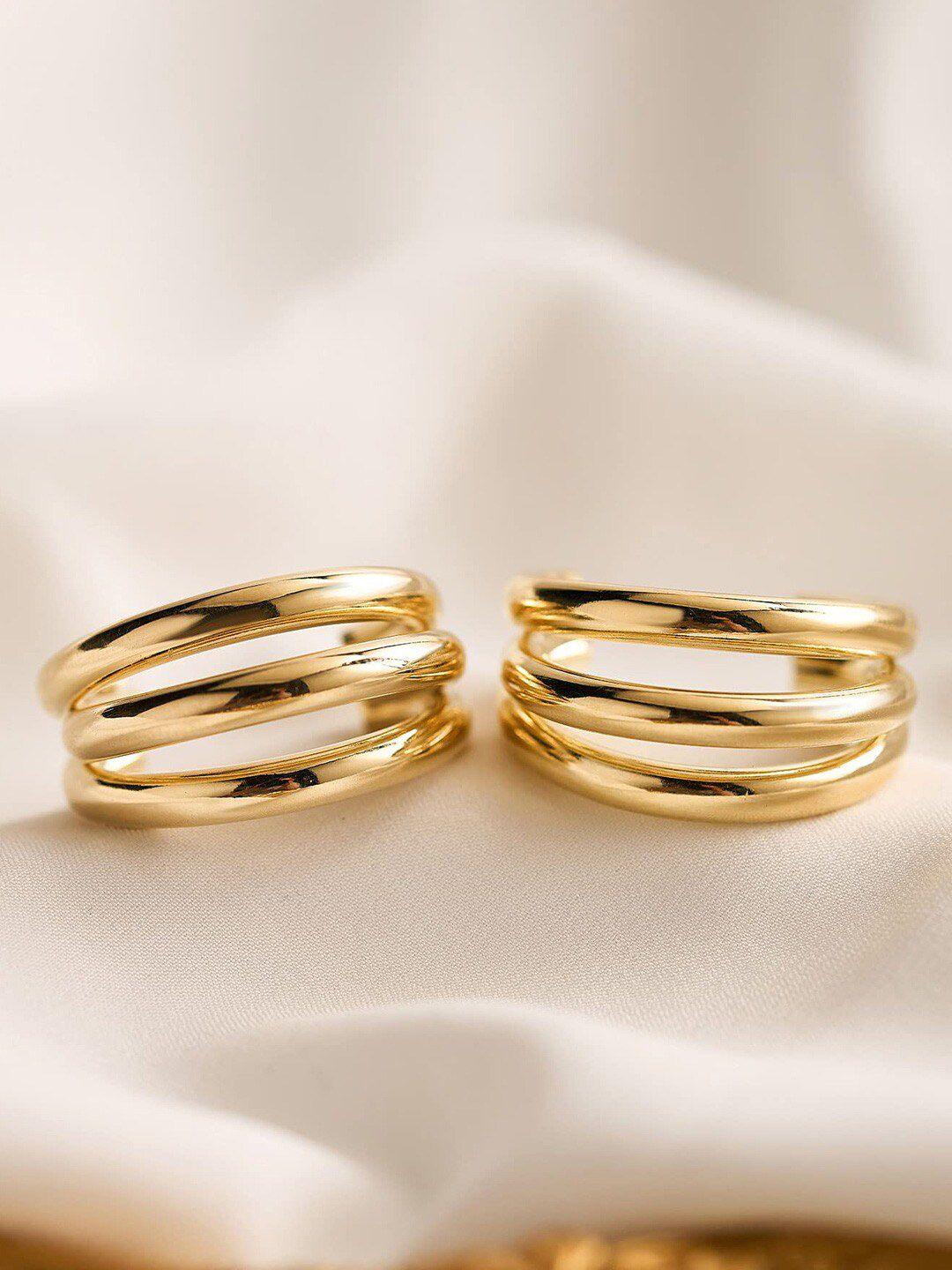 krelin gold-plated classic half hoop earrings