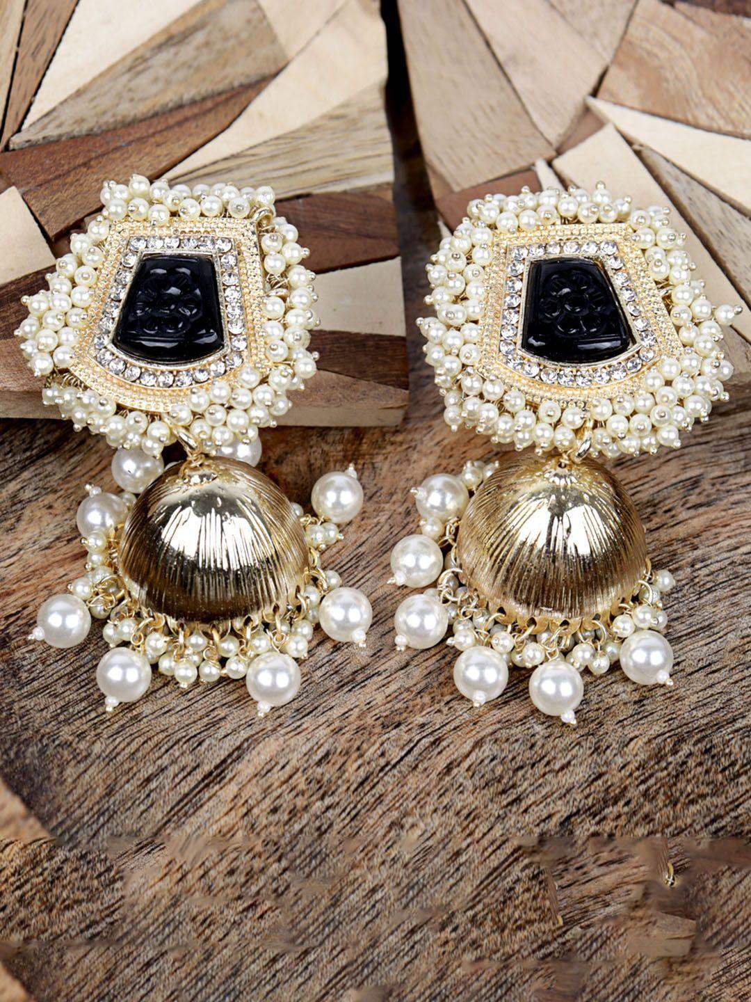 krelin gold-plated classic jhumkas earrings