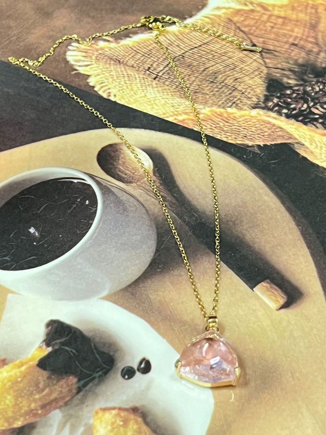 krelin gold-plated stone-studded necklace