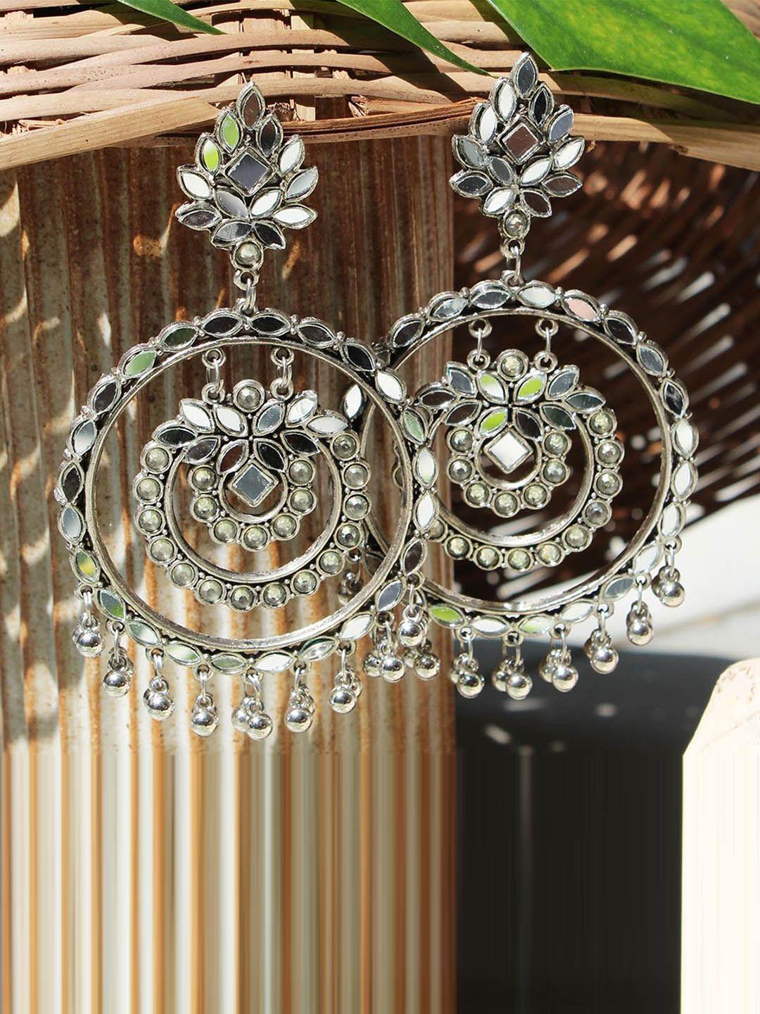 krelin oxidised silver-toned jewellery set
