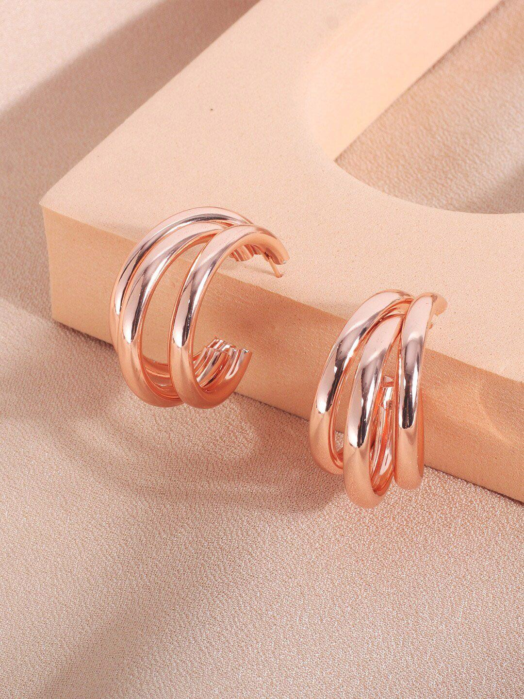 krelin rose gold-plated half hoop earrings