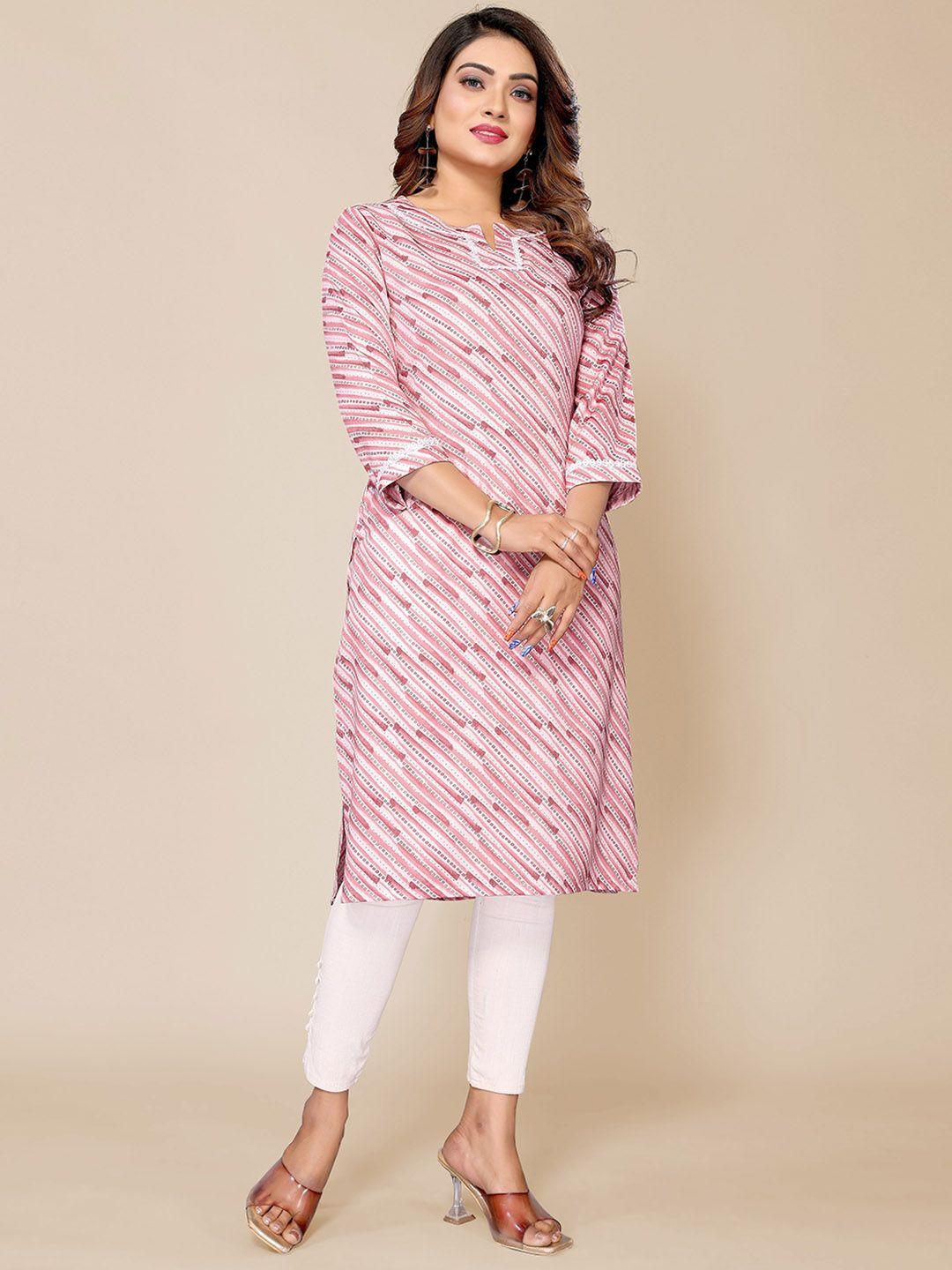 krimmple geometric printed straight kurta