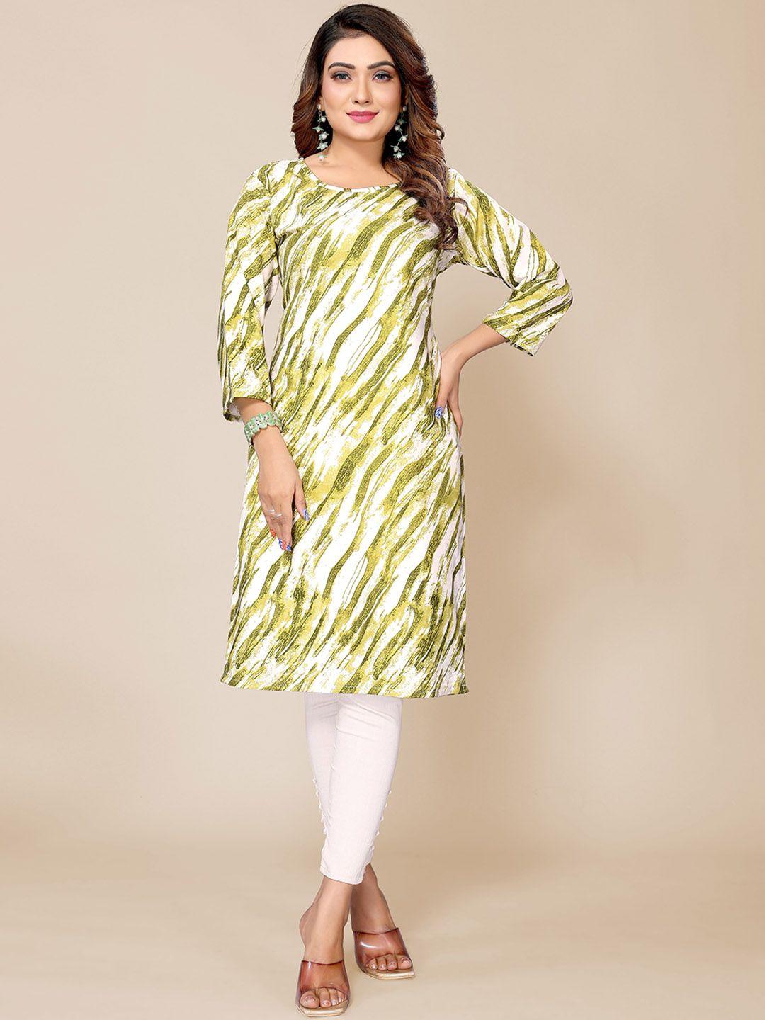 krimmple leheriya printed straight kurta