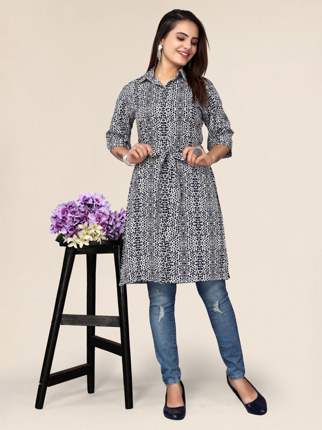 krimmple printed a-line kurta