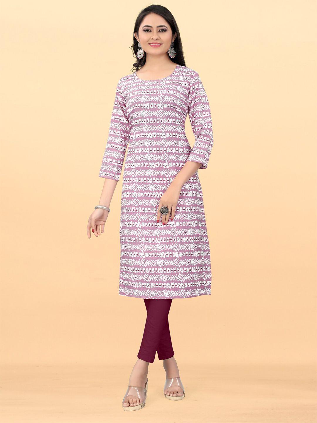 krimmple printed straight kurta