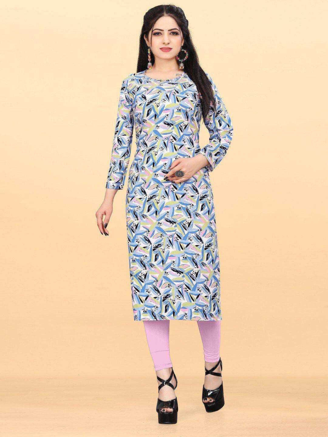 krimmple printed straight kurta