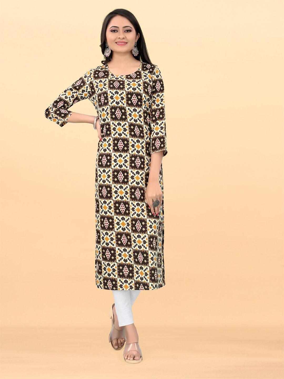 krimmple printed straight kurta