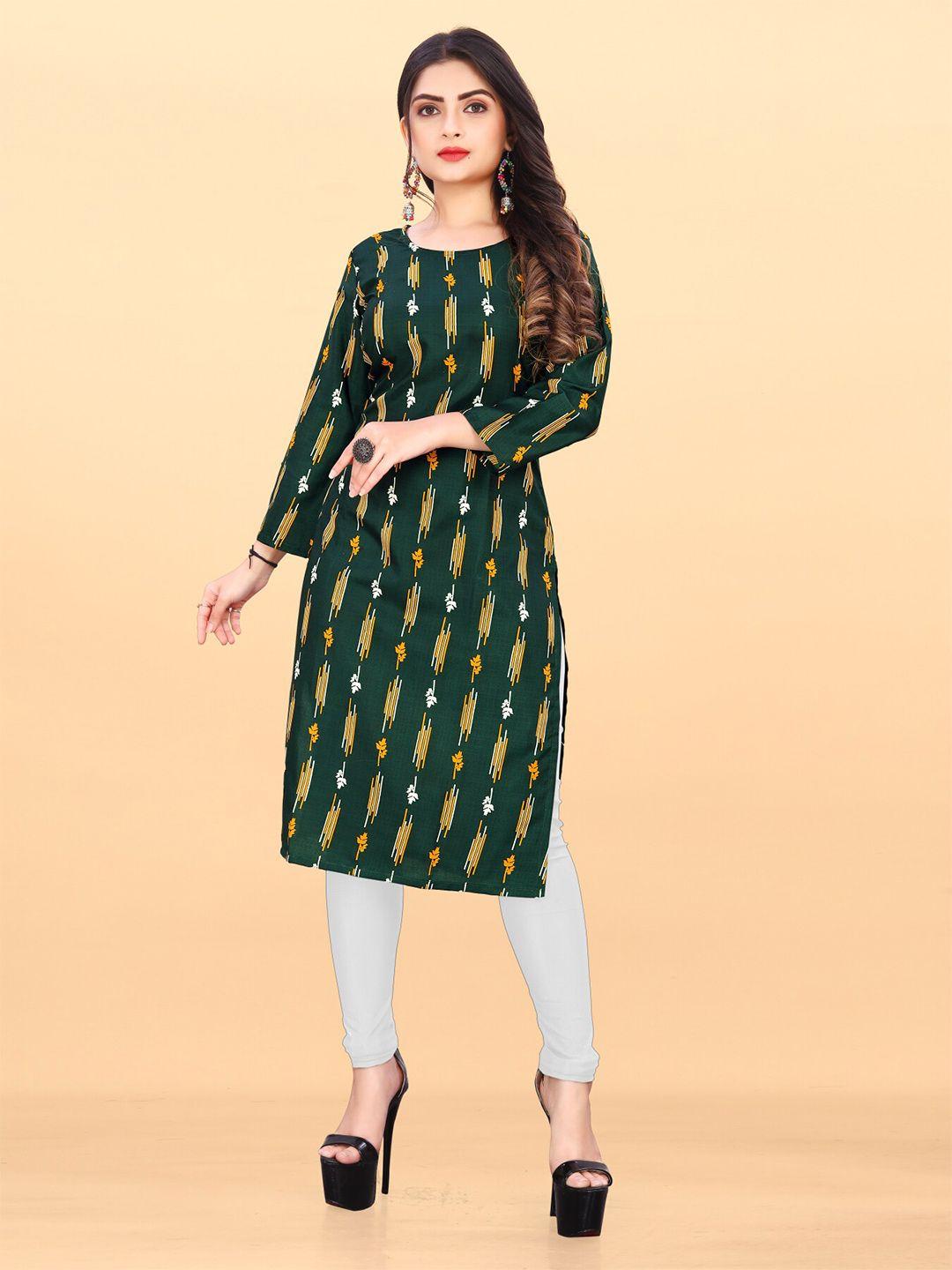 krimmple printed straight kurta