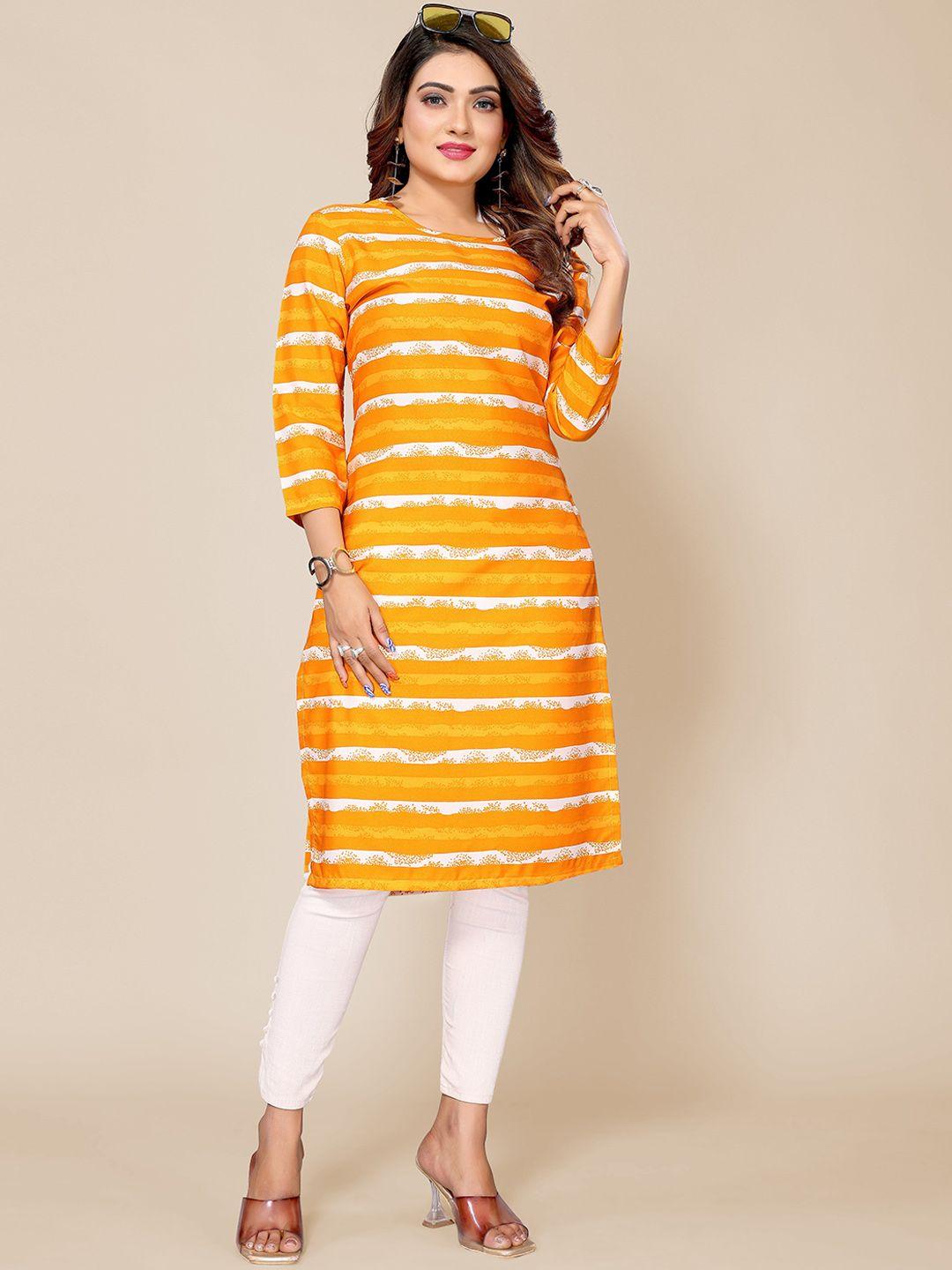 krimmple striped straight kurta