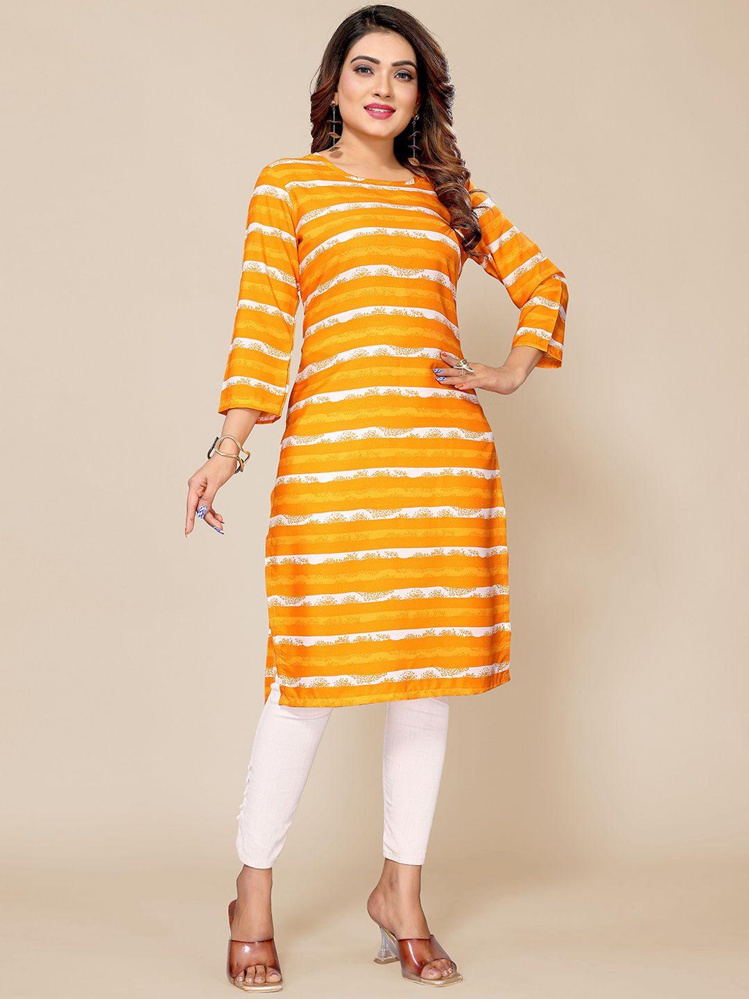 krimmple striped straight kurta