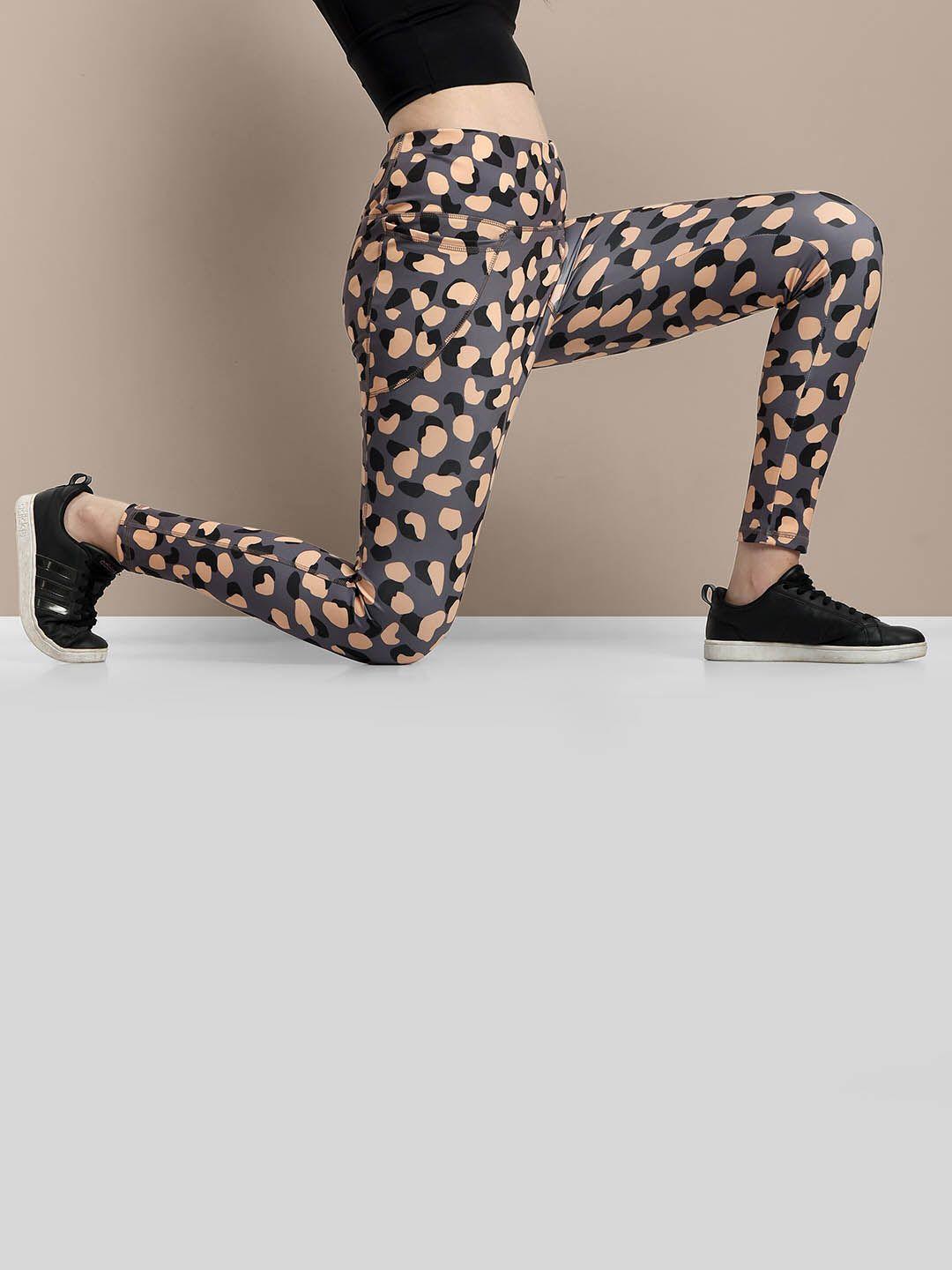 kronmeninen women printed ankle-length gym tights