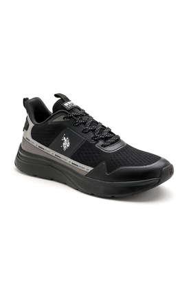 krusso knit tpu lace up men's casual shoes - black