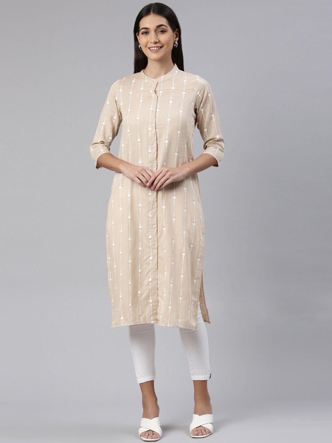 kryptic geometric printed cotton kurta