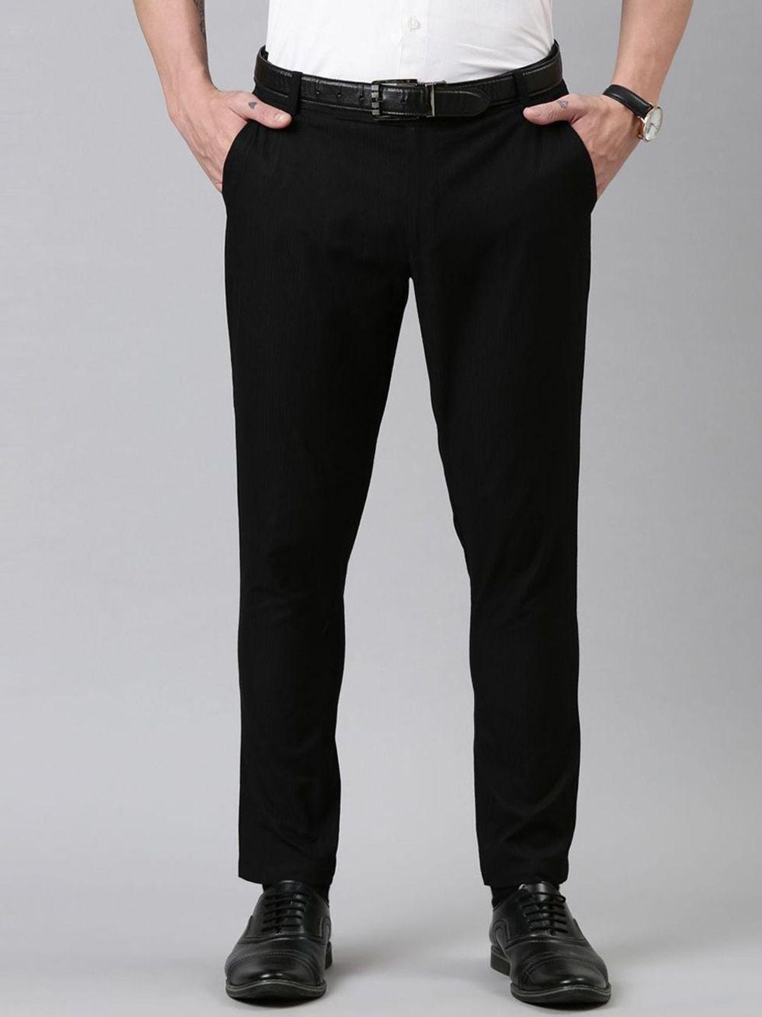 kryptic men black smart trousers